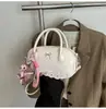 Bolsa Satchel Boston de Renda Versátil Fofa de Nicho para Mulheres 2026 Nova de Verão Bolsa de Ombro Único Transversal de Alta Qualidade