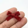 Moño de esquina plana de 6 mm2, Lindo moño de poliéster de doble cara, Hecho a mano DIY, Decoración de muñeca