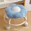Taburete de polea de flores de celebridad cibernética Rueda universal Alto valor de color Flor Taburete perezoso para cambiar zapatos Multifuncional Hermoso taburete de polea para coser Taburete bajo
