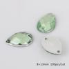 Pegatina de diamante de imitación de cristal acrílico de 8-13 mm, hecha a mano, para accesorios de ropa, cosida a mano, con taladro de garra, bolsa de material.