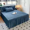 Funda de falda de cama de terciopelo de leche de invierno, modelo nuevo 2023, cubierta de colchón de felpa con falda, cubierta de cama que oculta imperfecciones, estilo de falda de cama para mujer