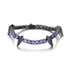 Collar Diente de Lobo Estilo Pantera Negra Hip-Hop Cadena de Tenis de 5 mm de Moda para Hombre Collar con Púas de Circonita Accesorios Venta al por Mayor