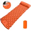 Colchoneta Inflable Auto-Inflable para Acampar al Aire Libre con Bomba de Pie, TPU con Forma de Diamante y Almohada para Esterilla de Dormir de Tienda de Campaña