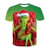 Moletom com Capuz para Cosplay com Estampa Digital 3D de Manga Curta, Mesmo Estilo do Grinch