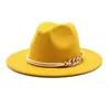 Comércio Exterior Transfronteiriço Corrente Branca Chapéu Jazz Retrô Masculino e Feminino Britânico Versátil Festa Carnaval Aba Reta Cartola Chapéu de Feltro