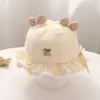 Gorros para Bebé para Primavera y Otoño, Sombreros tipo Cubo para Bebés, Sombreros con Protección Solar para Niñas Pequeñas, Sombreros de Pescador para Bebés Niñas Recién Nacidas de Otoño