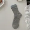 Meias femininas estilo coreano Ins meias de desenho animado outono e inverno estudante fofo engraçado personalizado gato polca meia