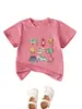 Amazon eBay Estação Independente Moda Personalidade Versátil Roupas Infantis Camping Luz Caiaque Fogueira Barraca Montanha Gola Redonda Manga Curta