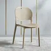 Cadeira de Jantar Nórdica de Plástico Cadeira Simples para Casa Adulto Cadeira com Encosto Banquinho Cadeira de Escritório Cadeira de Lazer para Loja de Chá com Leite Cadeira de Maquiagem