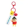 Chaveiro Autêntico Crayon Shin-Chan Chaveiro de Boneca Criativa Pingente Figura 3D Charme de Bolsa Atacado