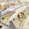 Juego de Cuatro Piezas de Algodón Puro de Dibujos Animados 100% Algodón 2023 Nuevo Cama Sábanas Funda de Edredón Cama Dormitorio Estudiantil Juego de Tres Piezas