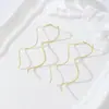 Estilo Coreano Linha Onda Nova Franja Fio de Orelha Longo de Alto Padrão Estilo Ins Nicho Elegante Joias Super Fadas para Mulheres