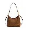 E-commerce Transfronteiriço Bolsas Femininas Outono/Inverno Novo Camurça Textura Fosca Bolsa de Axila Retro Estampa de Leopardo Bolsa de Ombro com Corrente