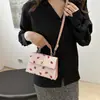 Bolso Kelly Corduroy Fresco Versátil Nuevo Verano 2024 para Mujer Bolso de Hombro de Fresa Lindo Moda Coreana Bolso Cruzado