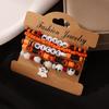 Pulseira de Contas de Arroz Caveira Engraçada de Halloween Transfronteiriça conjunto Feminino Personalizado Olho de Diabo Gotejamento de Óleo Morcego Pulseira para Mulheres