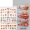 Nuevas pegatinas transfronterizas para decoración de uñas para invierno y Navidad: Pegatinas para uñas con diseño de Papá Noel, muñeco de nieve y árbol de Navidad