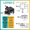 Plataforma de Posicionamento Manual do Eixo X Lgy Lgx40 60-L C R Plataforma Deslizante de Ajuste Fino de Precisão Óptica Unidimensional