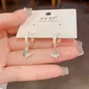 Aretes de Mariposa de Circonita Frescos y Elegantes Dulces Versátiles para Mujer, Diseño Simple y Único Pendientes Pequeños al por Mayor