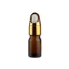 Botella de Aceite Esencial Marrón de 5 ml, Botella de Vidrio Marrón con Gotero, Botella de Relleno con Gotero, Botella de Muestra de Prueba Cosmética
