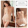 Mi ke lencería sexy profundo V malla cadena de perlas camisón de tirantes camisón sexy sexy sexy pijama 8556