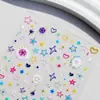 Cyansea Popular Transfronteiriço Estilo Y2K Dopamina Colorido Estrela Coração Decoração de Unhas Adesivos DIY Planejador Celular