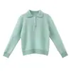 NEIHE 2026 Outono/Inverno Mohair Cor Sólida Gola Polo Preguiçoso Solto Macio Fofo Suéter Feminino 260523