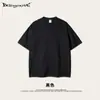2025 Verão Marca Americana Tendência 260g Camiseta Cor Sólida Jovem Solta Lisa Camisa de Manga Curta Top Verão para Homens