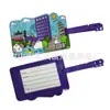 Fabricante Personalizado Longo Macio Borracha Estéreo PVC Etiqueta de Bagagem Desenho Animado 3D Cola Relevo Etiqueta de Check-in de Mala