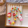 Collar de Gato Kt de Dibujos Animados Estilo Coreano, Lindo Collar con Colgante de Animal de Colores con Cuentas y Lazo, Joyería para Niñas