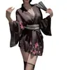 Conjunto de quimono retrô estilo japonês, lingerie pura e sedutora com decote em V profundo, tentação de uniforme apaixonada e provocante qqn