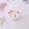 Anillo de Mariposa Degradado de Nuevo Estilo Europeo y Americano para Mujer, Anillo de Mujer Ins Personalizado y Moderno, Joyería de Mano Elegante y de Moda R16
