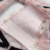 582V Deseo Puro Sexy Lunares Transparente Hot Pants Encaje Cintura Baja Tentación Transpirable Cubre Cadera Bragas para Mujer