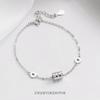 Nalan Plata de Ley S925 Pulsera Cilindro Pequeña para Cintura de Hombre Incrustada con Diamantes ins Lujo Ligero Gama Alta Joyería para Mano de Mujer Novia S6108