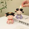Portavelas Aromaterapia Atmósfera Creativa para el Hogar Decoración de Resina Estilo Chino Femenino para Sala de Estar y Mesa de Comedor, Vela de Fragancia Fresca