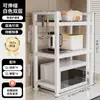Prateleira de Armazenamento Retrátil para Micro-ondas de Cozinha Suporte para Forno Doméstico de Camada Dupla para Bancada de Mesa Prateleira de Armazenamento para Panela de Arroz