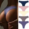 Nuevo tanga cruzado para mujer, costilla de color sólido, algodón sexy, simple, transpirable, cómodo, bragas para chica joven