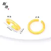 Anillo Dorado de Larga Duración para Mujer al por Mayor, Estilo Vintage con Acabado de Alta Gama, Incrustado con Diamantes, Nudo de Lazo Único, Diseño Floral, Palabras Auspiciosas, Anillo Ajustable