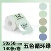 Papel térmico de impresión a color con gradiente transfronterizo adecuado para papel de etiquetas térmicas redondas autoadhesivas PhomemoM110