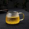 Vaso de vidrio martillado de una sola capa con vaso de vidrio para jugo y bebidas Vaso de vidrio de borosilicato alto para café y leche vaso para té de burbujas