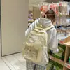Mochila de menina do ensino fundamental, mochila rosa de alta aparência para menina do ensino médio, pequena capacidade, fofa, grande capacidade, de duas alças