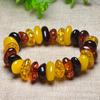 Pulsera de Ámbar Fila de Mano Multi-Tesoro Ámbar Sangre Cera de Abejas Viejo Nuevo Ámbar Azul Pulsera de Miel Blanca Estudiante de Segunda Generación Pulsera Fresca