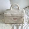 Bolsa de Cosméticos de Lana de Cordero Gran Capacidad Estudiante Viaje Bolsa de Almacenamiento Portátil Alto Valor de Color Neceser