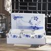 Juego de tazones de porcelana azul y blanca Actividad de venta por lotes Tazón de regalo Juego de palillos Juego de tazón y cuchara de cerámica Vajilla Tazón Caja de regalo