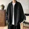 Camisa de manga larga para hombre estilo "old money" imitación lino, ropa casual holgada de algodón y lino para otoño, nueva camisa estilo chino para adolescentes
