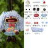 Kit de material DIY para muñeca de cáscara de fruta con pompón creativo y peculiar, colgante de muñeca de vaina linda, colgante de campanilla de viento de cáscara de fruta