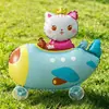 Carrito infantil con luces y para tirar, con globos de papel de aluminio, diseños de gato, elefante, león, suministro al por mayor para mercados nocturnos, superventas