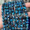 Piedra Ojo de Tigre Azul Zafiro corte facetado cuenta suelta pulsera al por mayor accesorios de joyería hechos a mano DIY