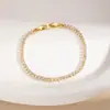 Pulsera transfronteriza personalizada de circonita de colores, estilo de lujo ligero, estilo simple europeo y americano, diseño de nicho, exquisito accesorio para la mano