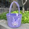 Bolsa Arcoíris Cesta de Regalo Luna Llena Cesta de Regalo Acompañante Caja de Dulces Caja de Regalo de Boda Cesta de Regalo de Graduación Bolsa Tejida de Algodón Hecha a Mano