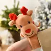 Regalos creativos pequeños de Navidad para niños con luces y regalos Pulsera de broche a presión de anillo de Pat decoración de reloj de dibujos animados